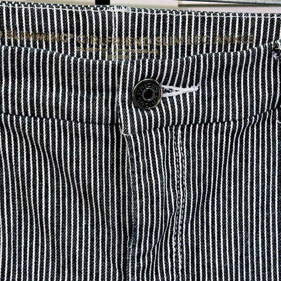 Chico's Jeans Size 1 (8) Boyfriend Railroad Striped - Picture 6 of 16